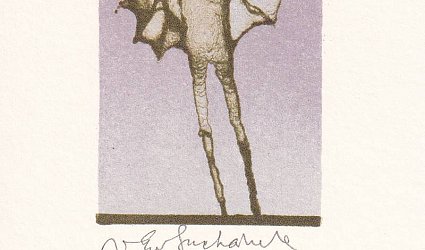 Okřídlená postava.