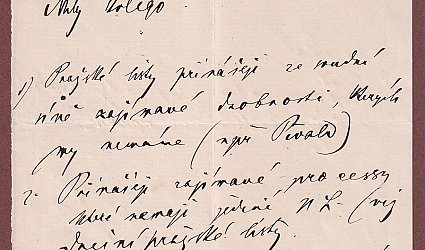 Dopis Ignátu Herrmannovi.