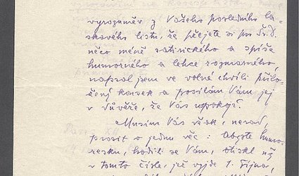 Dopis Ignátu Herrmannovi.