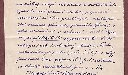 Dopis Ignátu Herrmannovi.