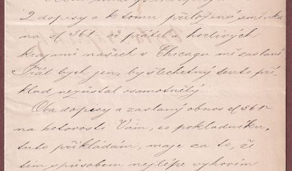 Dopis pro M.A. Šimáčka.