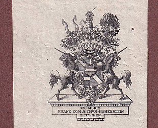 Ex Libris Franc Com A Thun-Hohenstein Tetschen.