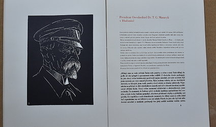 President Osvoboditel Dr. T.G. Masaryk a president republiky Dr. Edvard Beneš v Hodoníně.