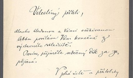 Dopis Ignátu Herrmannovi.