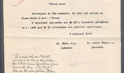 Konvolut tří dopisů.