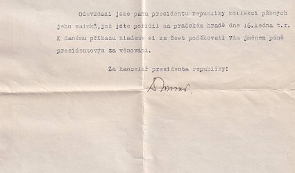 Dopis Jindřichu Vaňkovi.