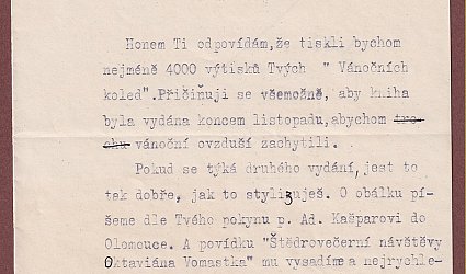 Dopis Ignátu Herrmannovi.