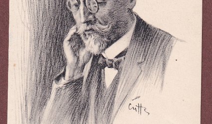 Pohlednice s portrétem spisovatele.