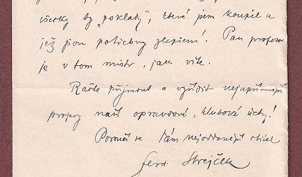 Dopis Ignátu Herrmannovi.