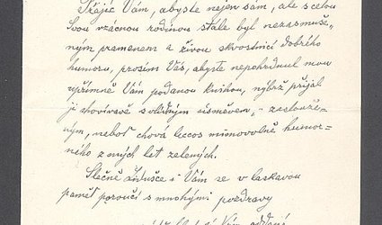 Dopis Ignátu Herrmannovi.