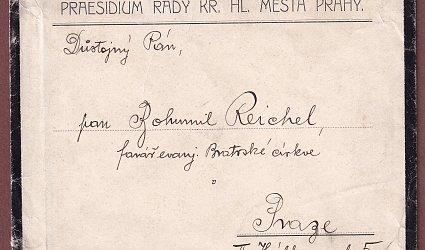 Smuteční oznámení spisovatele Jaroslava Vrchlického.