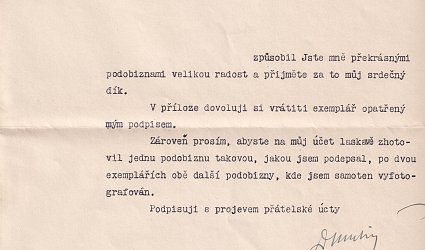 Dopis Jindřichu Vaňkovi.