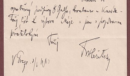 Dopis Ignátu Herrmannovi.