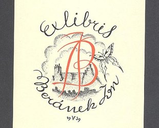 Ex libris Beránek Jan. Trosky.