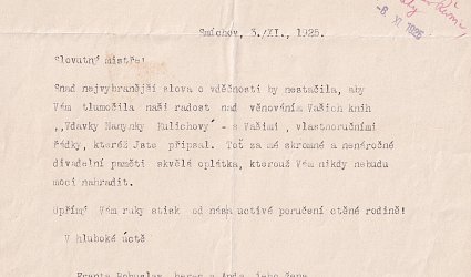 Dopis Ignátu Herrmannovi.