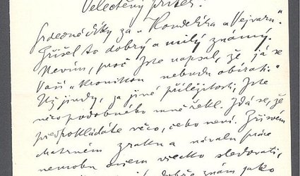 Dopis Ignátu Herrmannovi.