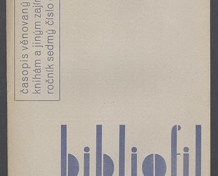 Bibliofil. Časopis věnovaný krásným knihám a jiným zajímavostem. Ročník sedmý, číslo osmé.