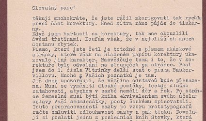 Dopis Ignátu Herrmannovi.