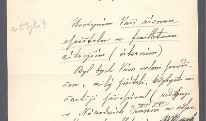 Dopis Ignátu Herrmannovi.