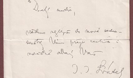 Dopis Ignátu Herrmannovi.