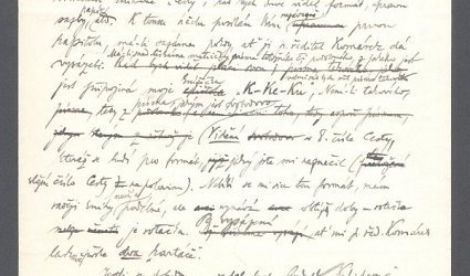 Opis dopisu Karlu Čapkovi.