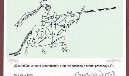 Rozloučení s funkcí předsedy Spolku českých bibliofilů.