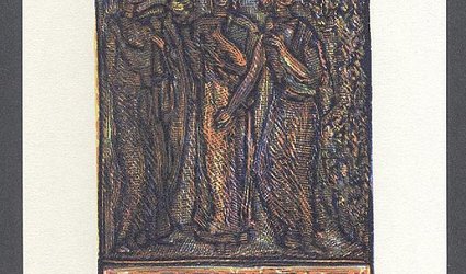 Ex Libris F. Dvořáčková. Tři Gracie.