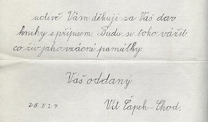 Dopis Ignátu Herrmannovi.