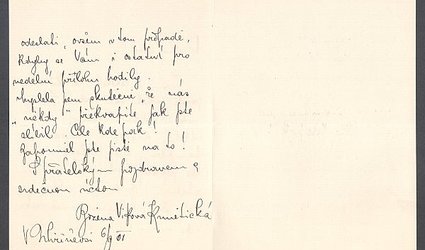 Dopis Ignátu Herrmannovi.