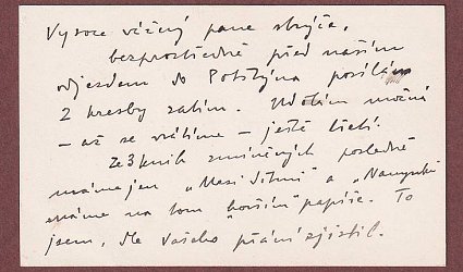 Vizitka s originální obálkou.