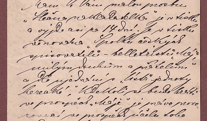 Dopis Ignátu Herrmannovi.