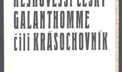 Nejnovější český galanthomme čili Krásochovník.