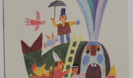 Ilustrace ke knize Alois Mikulka: Dům u pětiset básníků.