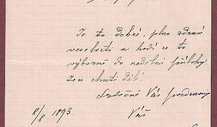 Dopis Ignátu Herrmannovi.