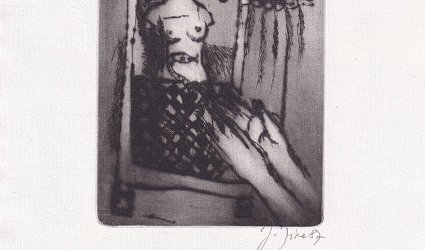 Pamětní list k večeru Spolku českých bibliofilů.