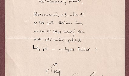 Dopis Ignátu Herrmannovi.