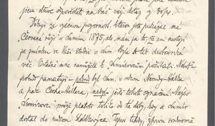 Dopis Ferdinandu Strejčkovi.