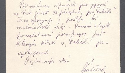 Dopis Ignátu Herrmannovi.