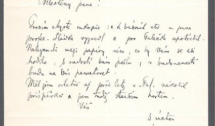 Dopis Ignátu Herrmannovi.