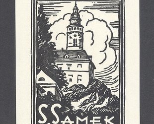 Ex libris S. Samek. Zámek v Náchodě.