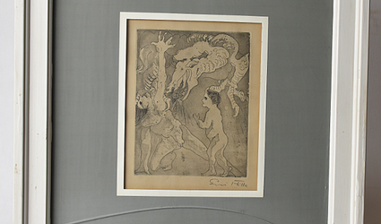 Otec a syn napadený drakem války.