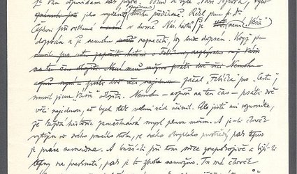 Opis dopisu dr. Miroslavu Ruttemu.