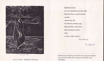 Pamětní list k 85. narozeninám Víta Obrtela.