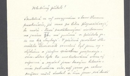 Dopis Ignátu Herrmannovi.