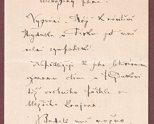 Dopis Ignátu Herrmannovi.