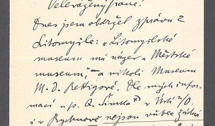 Dopis Ignátu Herrmannovi.