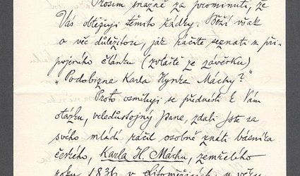 Dopis neznámému adresátu.