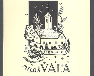 Ex libris Miloš Vala. Kostel.