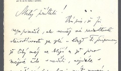 Dopis Ignátu Herrmannovi.