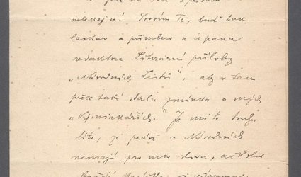 Dopis Ignátu Herrmannovi.